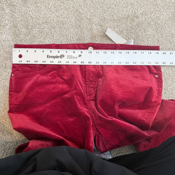 Chico's 3R velvet fly front stretch Jeggings pants P 2404 - Picture 3 of 12